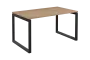 SEK-O - 14 stůl kancelářský, kovová podnož černá, deska 25 mm, široký 1400 mm, dub bardolino